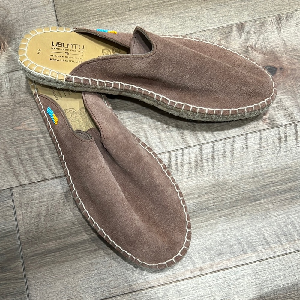 NET Ubuntu suede mule espadrilles size 9W